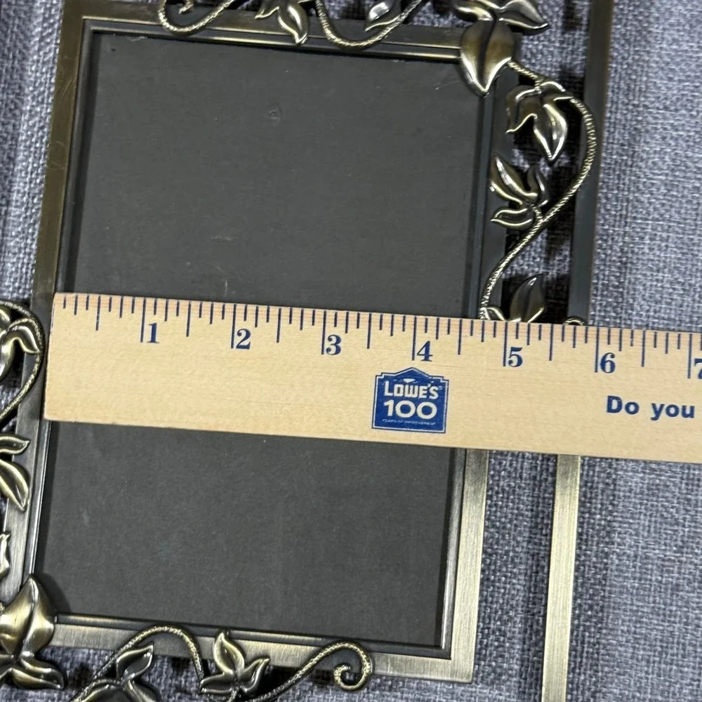 VTG Golden 3D Ivy Leaf Vine Picture Frame 9x7 4x6 Cottagecore Victorian Whimsy